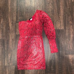 Red snake dress